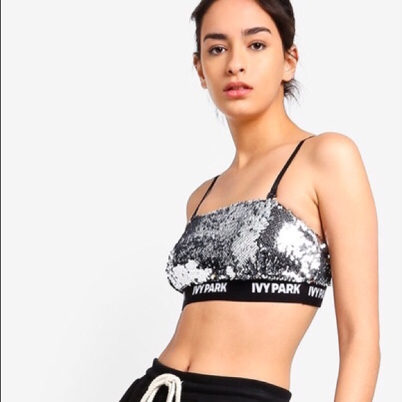 ✨🆕✨ Ivy Park silver sequin bra - Picture 3 of 6